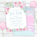 Recherche de bleu rose pourpre invitations Floral