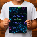 Recherche de gamer invitations Fête d'anniversaire éclatante