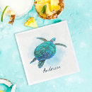Recherche de tortue mer serviettes Bleu aqua