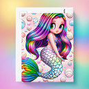 Recherche de sirène sous marine cartes postales Girl