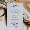 Recherche de lavande florale invitations Baby