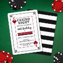 Recherche de nuit de casino invitations Fête d'anniversaire du casino