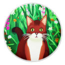 Recherche de gingembre boutons et poignées de porte Chat ginger