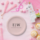 Recherche de bridal shower assiettes Rose pâle