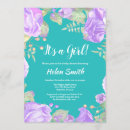 Recherche de florale baby shower fille invitations Jardin