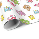 Recherche de monstres mignons papier cadeau Boy