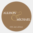 Recherche de cercle brun autocollants Monogramme