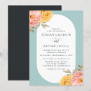 Recherche de bleu cyan invitations Floral
