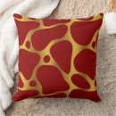 Recherche de girafe coussins Rouge