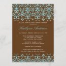 Suche nach braun und türkis einladungen Damast