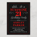 Recherche de surprise 21ans anniversaire invitations Typographie