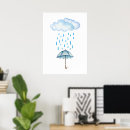 Recherche de nuage pluie posters Aquarelle