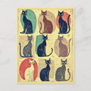 Suche nach bunte katzen postkarten Vintag