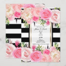 Recherche de rayures roses et blanches invitations Moderne