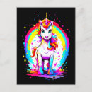 Recherche de licornes de kawaii cartes postales Licorne mignonne