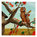 Suche nach eule in einem baum poster Rückgang