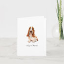 Recherche de de chien de basset vœux cartes Aquarelle