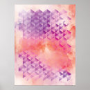 Recherche de rétro pourpre posters Géométrique