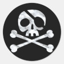 Recherche de crossbones autocollants Noir