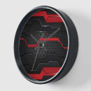 Recherche de rouge et noire horloges Géométrique