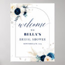 Suche nach elegantes blumenmuster poster Blau und weiß