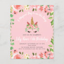 Recherche de unicorn face invitations Rose