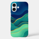 Recherche de paysage abstrait iphone coques Vert