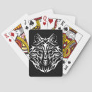 Recherche de loup blanc jeux de cartes Noir et blanc