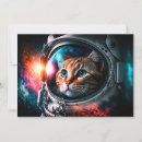 Recherche de chats drôles invitations Astronaute