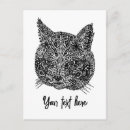 Recherche de tête animale cartes postales Mignon