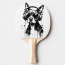 Recherche de chien mignon raquettes ping pong Animaux