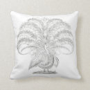 Recherche de paon blanc coussins Noir et blanc