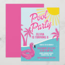Recherche de pink pool party invitations Girl