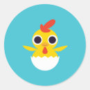 Recherche de poussin autocollants Jaune