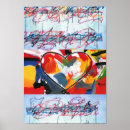 Recherche de coeur abstrait posters Moderne