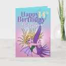 Recherche de sirène vœux cartes Rose pourpre