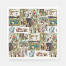 Recherche de père noël vintage serviettes Collage