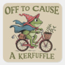Recherche de grenouille drôle autocollants Illustration de grenouille