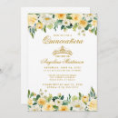 Recherche de jaune blanc invitations Quinceanera