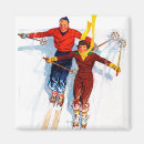 Recherche de ski alpin magnets Rétro