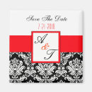 Recherche de damassé rouge magnets Monogramme