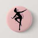 Recherche de silhouette de danse badges Rose