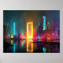 Suche nach futuristische stadt poster Nacht