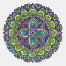Recherche de mandala floral autocollants Bleu