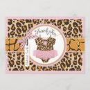 Recherche de guépard rose vœux cartes Empreinte de léopard