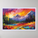Suche nach mountain sunrise poster Blau