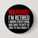 Recherche de retraite drôle badges Humour