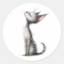 Recherche de chat gris et blanc autocollants Félin
