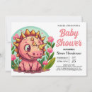 Recherche de dinosaur baby shower fille invitations Préhistorique