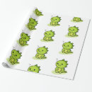 Recherche de dragon vert papier cadeau Mignon